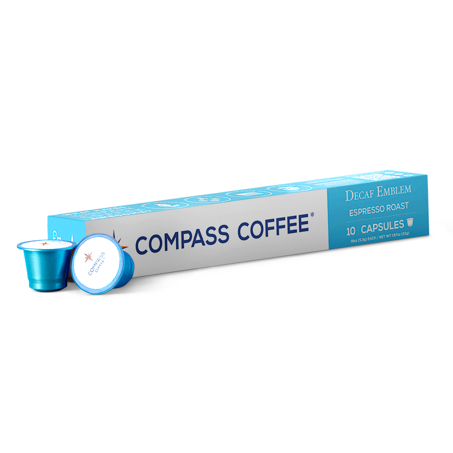Decaf Emblem Espresso Capsules – Compass Coffee