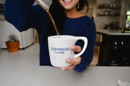 Brewing a fresh Chemex Pour Over of Real Good Coffee early in the morning!