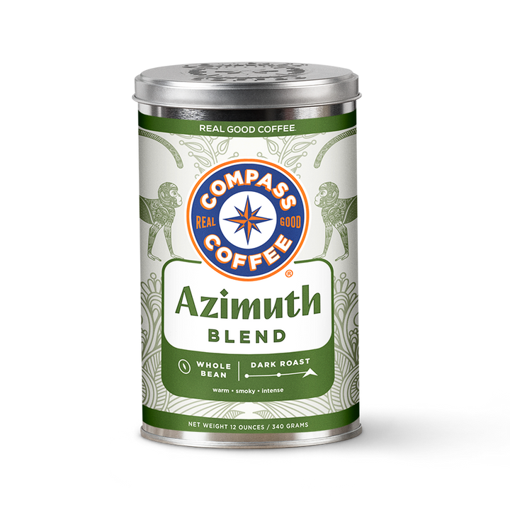 Compass Coffee Azimuth dark roast whole bean coffee blend 12oz