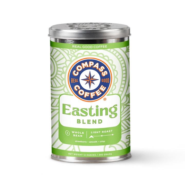 Compass Coffee easting light roast whole bean coffee blend 12oz